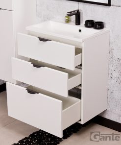 60cm white matt vanity unit