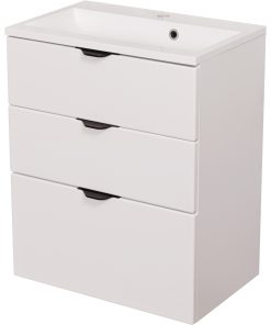60cm white matt vanity unit