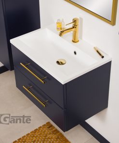 60cm navy blue vanity unit