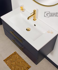 80cm navy blue vanity unit