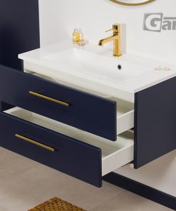 80cm navy blue vanity unit