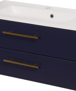 80cm navy blue vanity unit