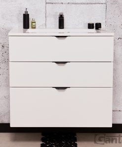 80cm white vanity unit
