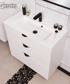 80cm white vanity unit