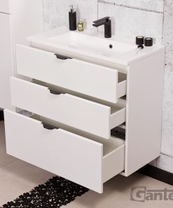 80cm white vanity unit
