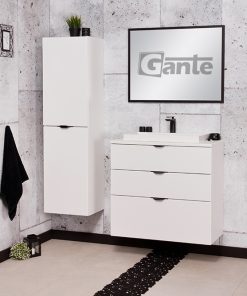 80cm white matt vanity unit