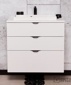 80cm white matt vanity unit