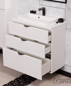 80cm white matt vanity unit
