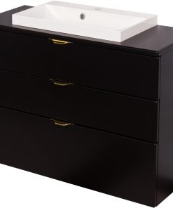 100cm 3 drawer vanity unit