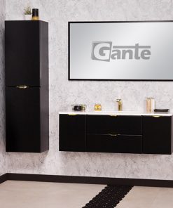 120cm black vanity unit