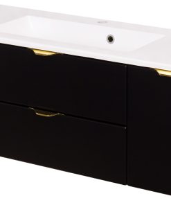 120 cm black vanity unit