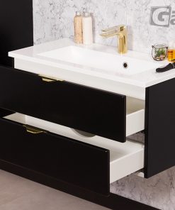 Glamour black vanity unit ireland