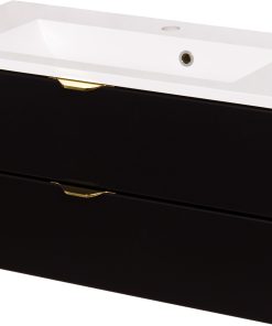 Glamour black vanity unit ireland
