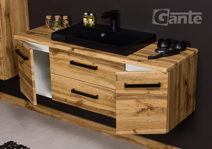 Loft style vanity unit