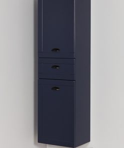 navy blue storage unit