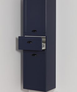navy blue storage unit