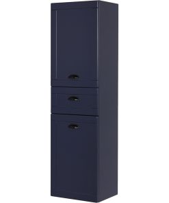 navy blue storage unit