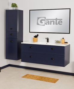 navy blue vanity unit