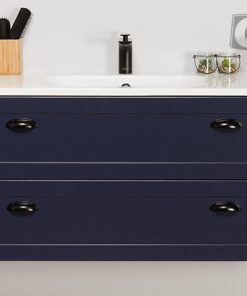 navy blue vanity unit