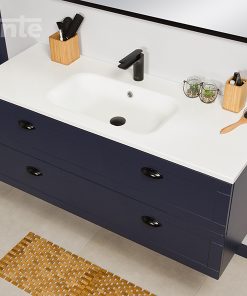 navy blue vanity unit