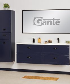 navy blue vanity unit