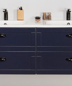 navy blue vanity unit