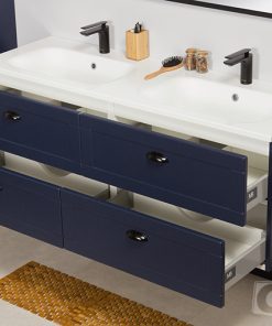 navy blue vanity unit