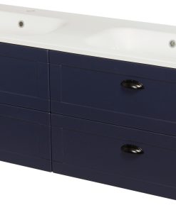 navy blue vanity unit