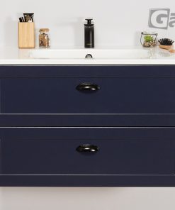 navy blue vanity unit