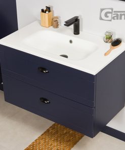 navy blue vanity unit