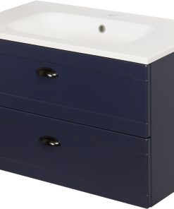 navy blue vanity unit
