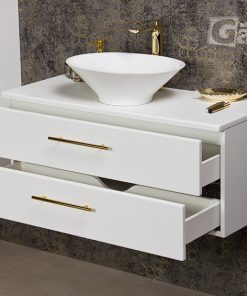 100cm white gold vanity unit ireland