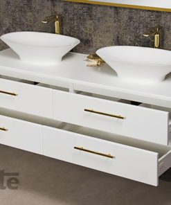 Vanity Unit Belli Gold 160cm, 2 basins, white - Image 5