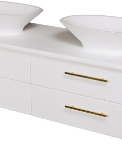 Vanity Unit Belli Gold 160cm, 2 basins, white - Image 6