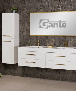 160 cm double basin vanity with gold handles