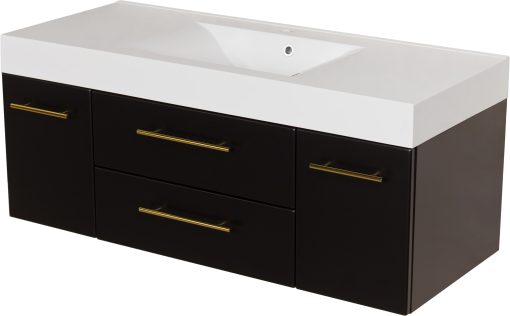 Vanity Unit Belli Gold 120cm with basin NELA, black - Image 5