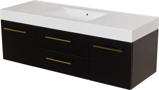 Vanity Unit Belli Gold 140cm with basin NELA, black - Image 5