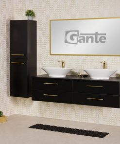 160cm black vanity with 2 basins ireland