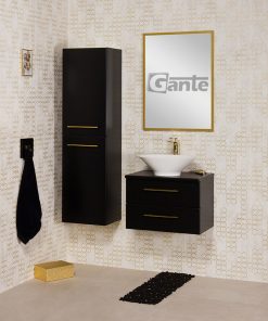 60 cm black vanity with tulip sink