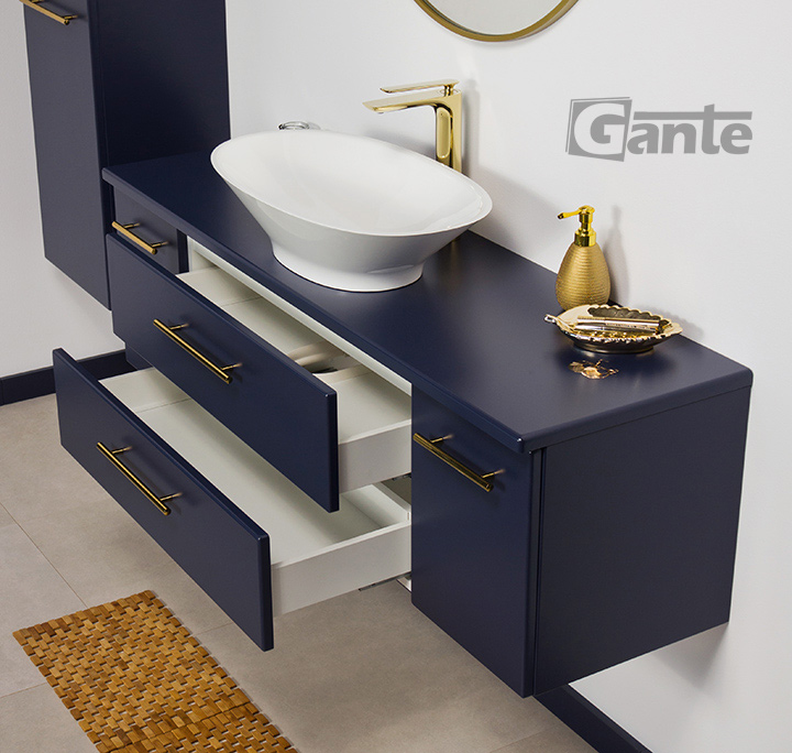 140cm navy vanity unit