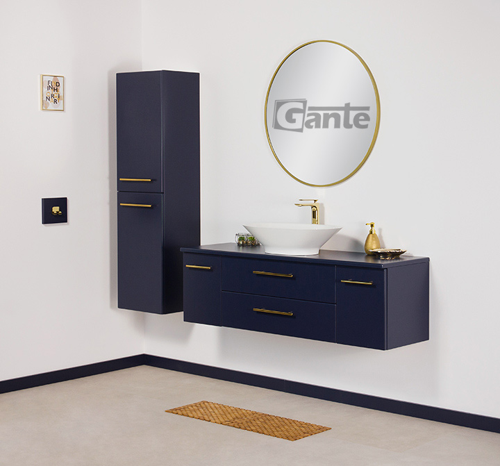 140cm navy vanity unit