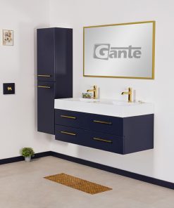 double basin vanity unit blue