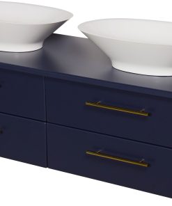Vanity Unit Belli Gold 140cm, 2 basins, Navy Blue - Image 5