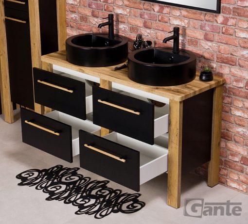 Vanity Unit CORTEZ 130cm + LENA black - Image 4