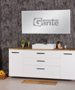 Vanity Unit Focus 180/3/2 cm + Basin LUNA, Oak top