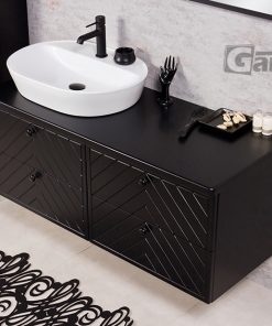 Vanity Unit Kodi 120 cm, Black - Image 3