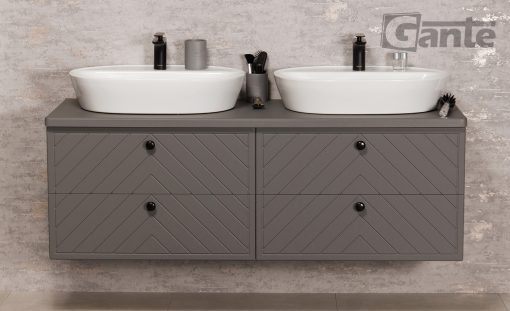 Vanity Unit Kodi 140 cm, Grey - Image 2