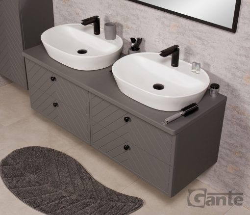 Vanity Unit Kodi 140 cm, Grey - Image 3