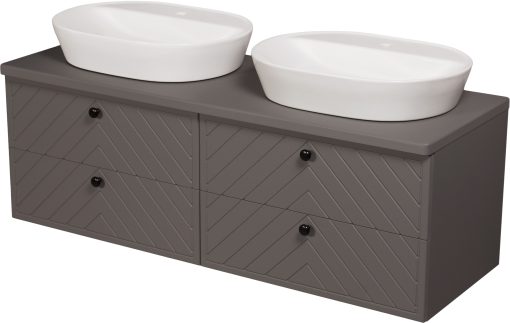 Vanity Unit Kodi 140 cm, Grey - Image 5