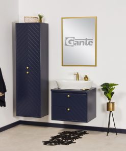 navy blue bathroom vanity unit